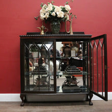 Load image into Gallery viewer, Antique English Mahogany China Cabinet – Curved Astragal Doors. B12579

