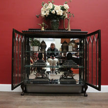 Load image into Gallery viewer, Antique English Mahogany China Cabinet – Curved Astragal Doors. B12579
