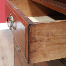 Load image into Gallery viewer, Antique Pine Bookcase Glass Doors Drawers, Leather Fronted Shelves. B12980
