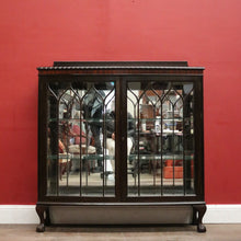 Load image into Gallery viewer, Antique English Mahogany China Cabinet – Curved Astragal Doors. B12579
