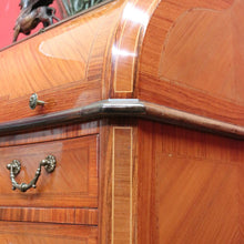 Load image into Gallery viewer, Vintage Cylinder Top Ladies Desk Kingwood Satinwood Inlay c1940. B12782
