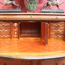 Load image into Gallery viewer, Vintage Cylinder Top Ladies Desk Kingwood Satinwood Inlay c1940. B12782
