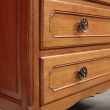 Load image into Gallery viewer, Vintage French Oak 3 Drawer Chest of Drawers with Brass Handles c1940 B12830
