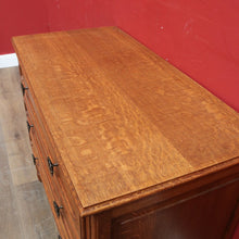 Load image into Gallery viewer, Vintage French Oak 3 Drawer Chest of Drawers with Brass Handles c1940 B12830
