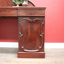 Load image into Gallery viewer, Antique Australian Twin Pedestal Sideboard – Cedar &amp; Mahogany with Cellarette Drawer. B12578
