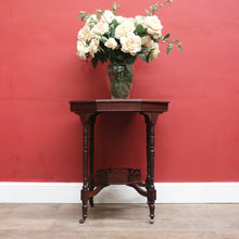 Load image into Gallery viewer, x SOLD Antique English Walnut Octagonal-shaped Lamp Side or centre Table. B12588
