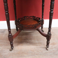 Load image into Gallery viewer, x SOLD Antique English Walnut Octagonal-shaped Lamp Side or centre Table. B12588
