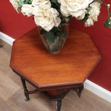 Load image into Gallery viewer, x SOLD Antique English Walnut Octagonal-shaped Lamp Side or centre Table. B12588
