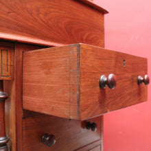 Load image into Gallery viewer, Antique English Walnut Davenport Desk with Gilt Tooled Leather Top. B12585
