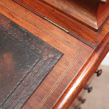 Load image into Gallery viewer, Antique English Walnut Davenport Desk with Gilt Tooled Leather Top. B12585
