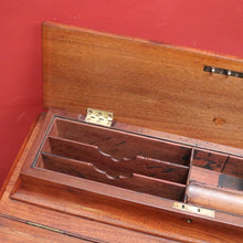Load image into Gallery viewer, Antique English Walnut Davenport Desk with Gilt Tooled Leather Top. B12585
