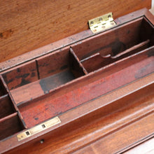 Load image into Gallery viewer, Antique English Walnut Davenport Desk with Gilt Tooled Leather Top. B12585
