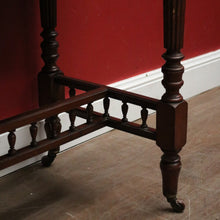 Load image into Gallery viewer, Antique English Walnut Hall Table or Card Table with Gilt Tooled Games Surface. B12586
