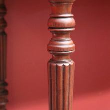 Load image into Gallery viewer, Antique English Walnut Hall Table or Card Table with Gilt Tooled Games Surface. B12586
