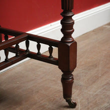Load image into Gallery viewer, Antique English Walnut Hall Table or Card Table with Gilt Tooled Games Surface. B12586

