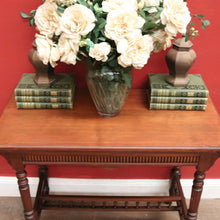 Load image into Gallery viewer, Antique English Walnut Hall Table or Card Table with Gilt Tooled Games Surface. B12586
