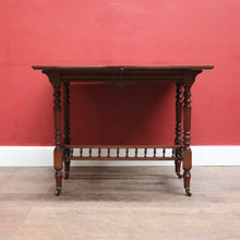 Load image into Gallery viewer, Antique English Walnut Hall Table or Card Table with Gilt Tooled Games Surface. B12586
