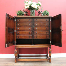 Load image into Gallery viewer, Vintage Oak 2 Door 10 Drawer Cutlery Cabinet Storage Cabinet - Shepherd and Baker Pty Ltd Johannesburg c1940 B13009
