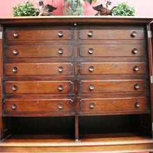 Load image into Gallery viewer, Vintage Oak 2 Door 10 Drawer Cutlery Cabinet Storage Cabinet - Shepherd and Baker Pty Ltd Johannesburg c1940 B13009
