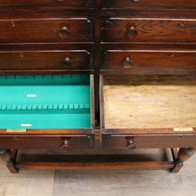 Load image into Gallery viewer, Vintage Oak 2 Door 10 Drawer Cutlery Cabinet Storage Cabinet - Shepherd and Baker Pty Ltd Johannesburg c1940 B13009
