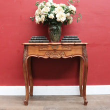 Load image into Gallery viewer, Vintage French Walnut Single Drawer Side Hall or Lamp Table B12754

