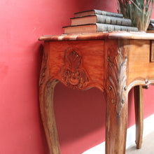 Load image into Gallery viewer, Vintage French Walnut Single Drawer Side Hall or Lamp Table B12754

