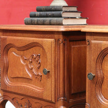 Load image into Gallery viewer, Pair of Vintage French Oak Single Door Bedside or Side Lamp Table B13014
