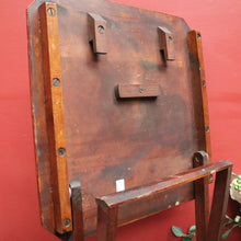 Load image into Gallery viewer, Antique English Cherrywood Folding Side Table – Painted Floral Border &amp; Centre. B12606
