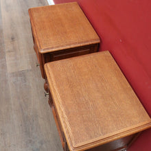 Load image into Gallery viewer, Pair of Vintage French Oak Single Door Bedside or Side Lamp Table B13014
