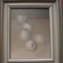 Load image into Gallery viewer, Oil on Board, Still life, '6 Apples' Australian Artist Robert G (Bob) Baker, Beautifully Framed. B12609
