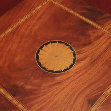 Load image into Gallery viewer, Antique English Mahogany Revolving Bookcase – 2 Tier, Inlaid Top, on Casters. B12592
