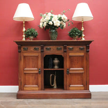 Load image into Gallery viewer, Antique Australian Blackwood &amp; Cedar Sideboard Cabinet with Drawers &amp; Shelves. B12590
