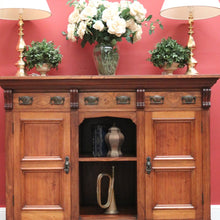 Load image into Gallery viewer, Antique Australian Blackwood &amp; Cedar Sideboard Cabinet with Drawers &amp; Shelves. B12590
