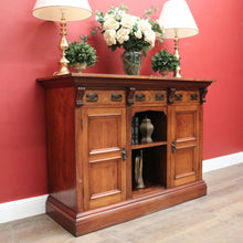 Load image into Gallery viewer, Antique Australian Blackwood &amp; Cedar Sideboard Cabinet with Drawers &amp; Shelves. B12590
