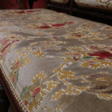 Load image into Gallery viewer, Antique French Oak 3 Seat Settee Chaise Upholstered Palour Lounge B13012
