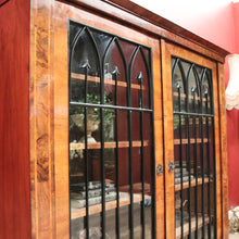 Load image into Gallery viewer, x SOLD Antique French Biedermeier Bookcase or China Display Cabinet with Inlay. B12179
