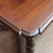 Load image into Gallery viewer, Antique English Mahogany Barley Twist Hall Console Table or Small Desk B13006
