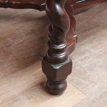 Load image into Gallery viewer, Antique English Mahogany Barley Twist Hall Console Table or Small Desk B13006
