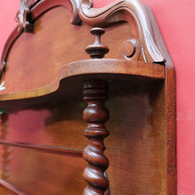 Load image into Gallery viewer, Antique English Mahogany 2 Door Barley Twist Columns Arched Panels with Carved backboard B13013
