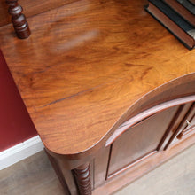Load image into Gallery viewer, Antique English Mahogany 2 Door Barley Twist Columns Arched Panels with Carved backboard B13013
