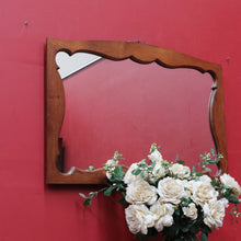 Load image into Gallery viewer, Vintage French Oak Art Nouveau Arched Wall Hanging Mirror B13016
