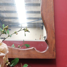 Load image into Gallery viewer, Vintage French Oak Art Nouveau Arched Wall Hanging Mirror B13016
