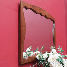 Load image into Gallery viewer, Vintage French Oak Art Nouveau Arched Wall Hanging Mirror B13016
