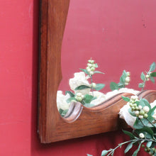 Load image into Gallery viewer, Vintage French Oak Art Nouveau Arched Wall Hanging Mirror B13016
