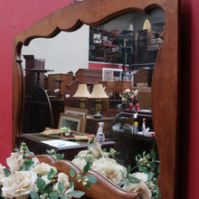 Load image into Gallery viewer, Vintage French Oak Art Nouveau Arched Wall Hanging Mirror B13016
