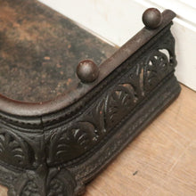 Load image into Gallery viewer, Vintage Black Cast Iron Fire Fender – Decorative Fireplace Guard. B12593
