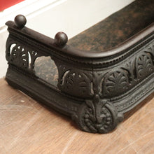 Load image into Gallery viewer, Vintage Black Cast Iron Fire Fender – Decorative Fireplace Guard. B12593
