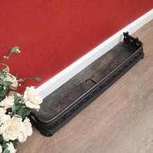 Load image into Gallery viewer, Vintage Black Cast Iron Fire Fender – Decorative Fireplace Guard. B12593
