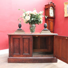 Load image into Gallery viewer, Antique English Oak 8 Drawer Leather Top Brass handles Office Desk with Cabinet Back B13010
