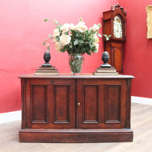 Load image into Gallery viewer, Antique English Oak 8 Drawer Leather Top Brass handles Office Desk with Cabinet Back B13010

